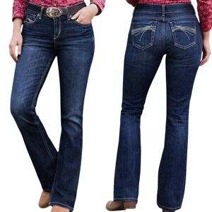 Ariat “Ruby” Bootcut Jeans - Womens 29 L - Dark Wash Western Denim - Nearly New